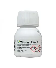 Final K - 25 ml, Fertilizant lichid concentrat pe baza de potasiu care sustine dezvoltarea si umplerea fructelor si legumelor., 